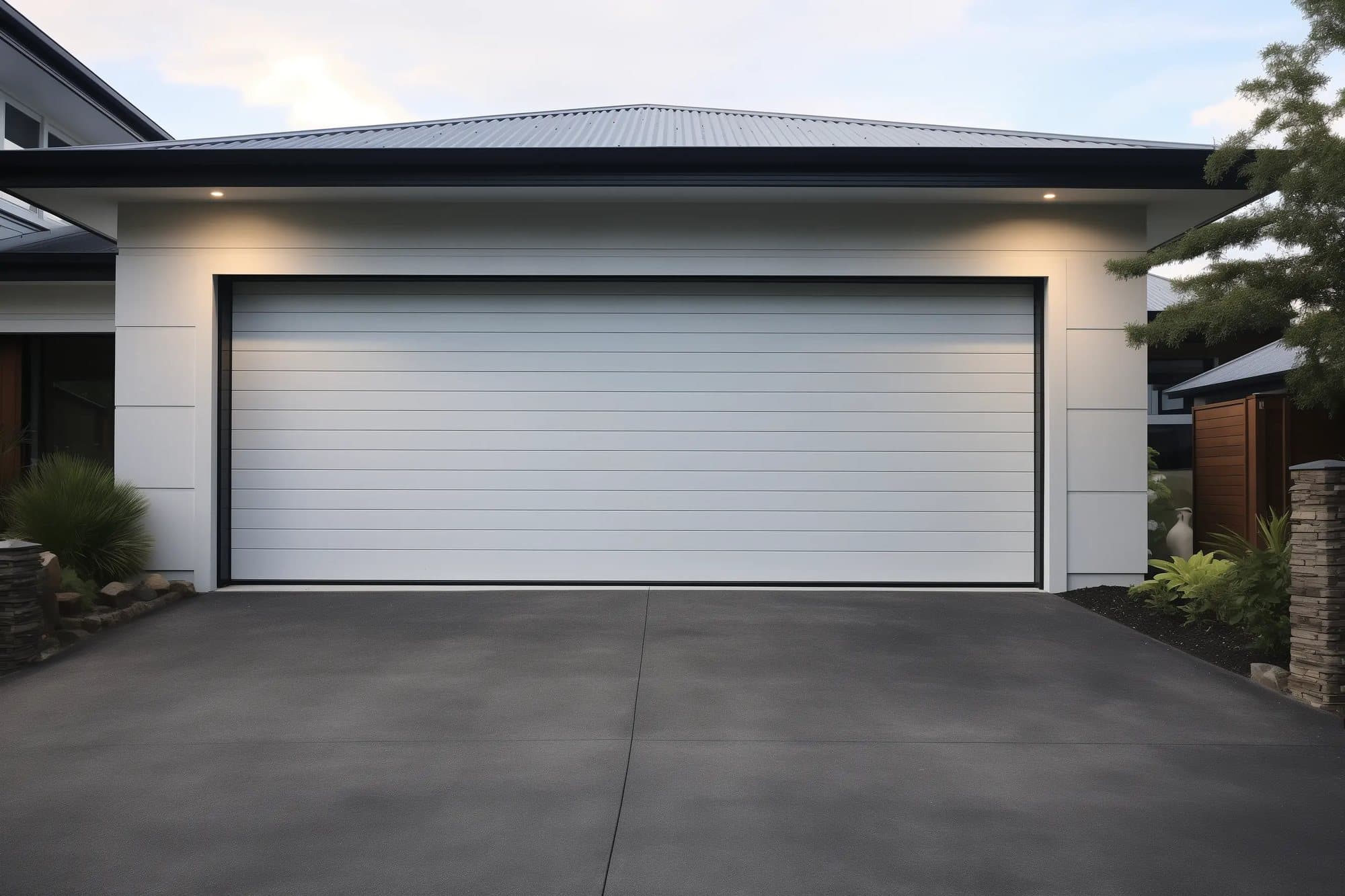 Fineline sectional garage door